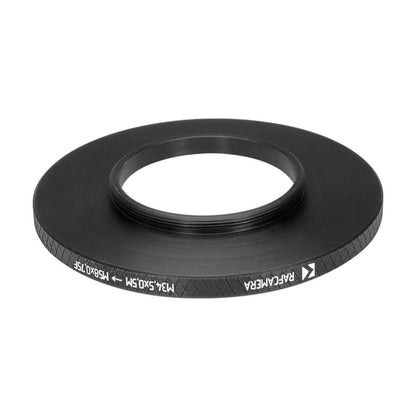 M34.5x0.5 male to M58x0.75 female thread adapter (step-up ring) for El-Nikkors