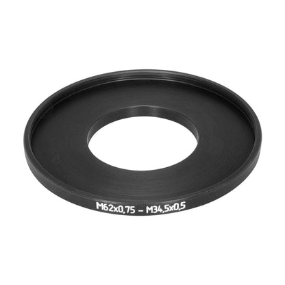 M34.5x0.5 male to M62x0.75 female thread adapter (step-up ring) for El-Nikkors