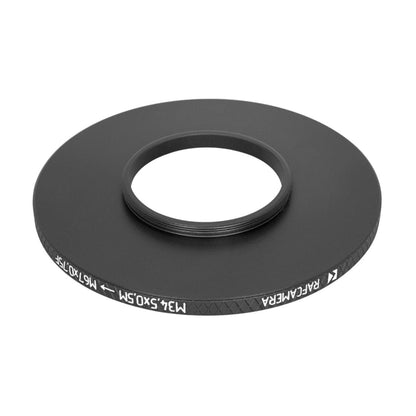 M34.5x0.5 male to M67x0.75 female thread adapter (step-up ring) for El-Nikkors