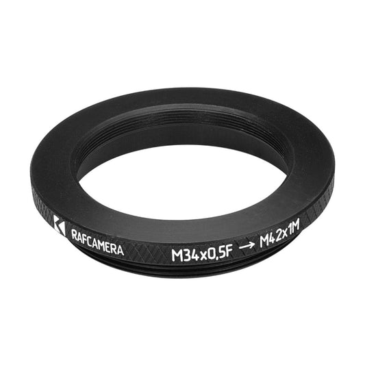 M34x0.5 female to M42x1 male thread adapter
