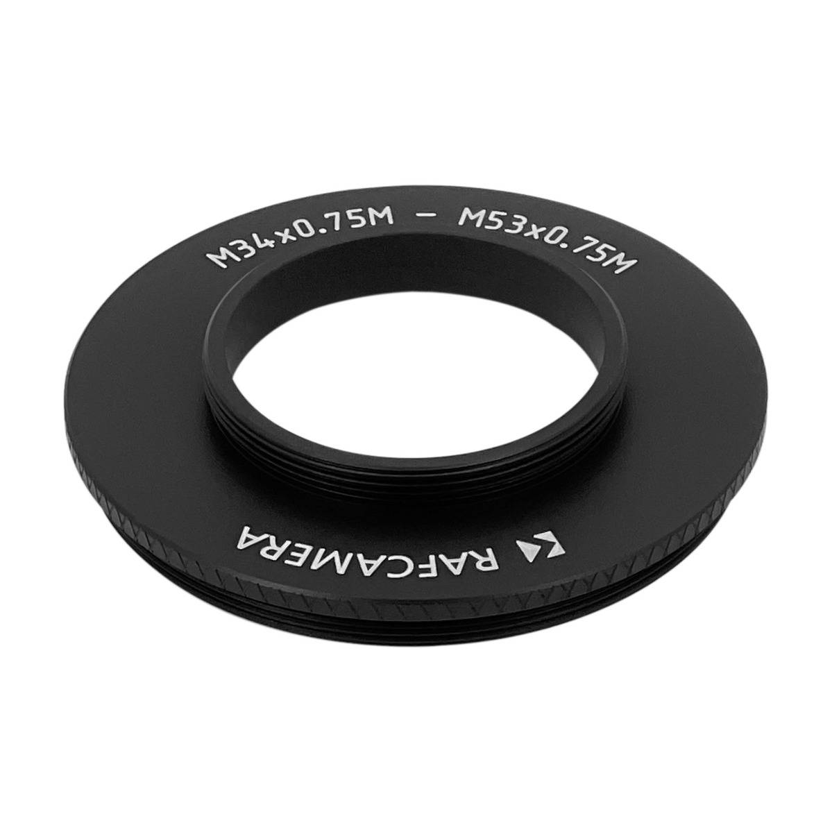 M34x0.75 male to M53x0.75 male thread adapter