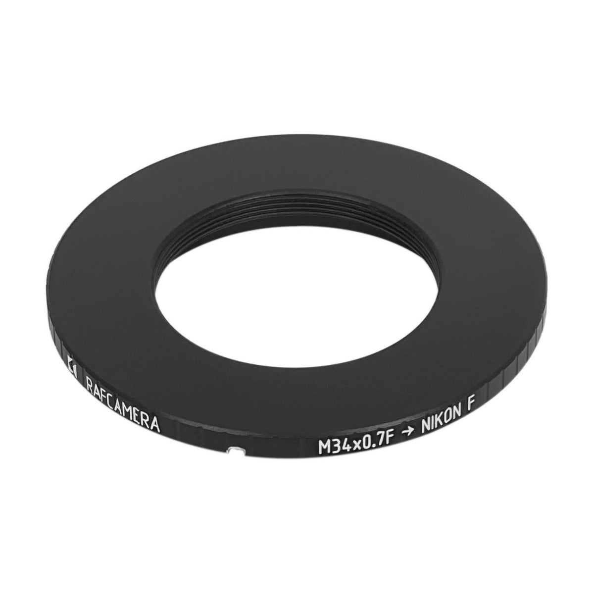 M34x0.7 female thread to Nikon F camera mount adapter