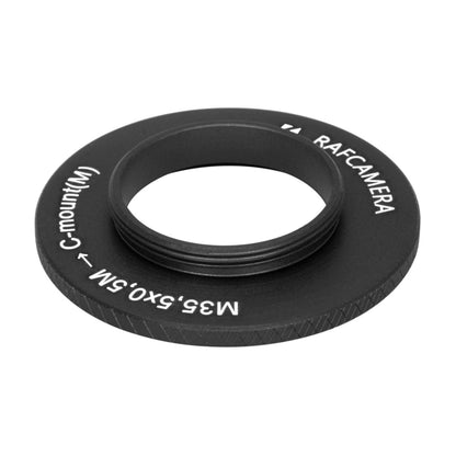 M35.5x0.5 male to C-mount male thread adapter