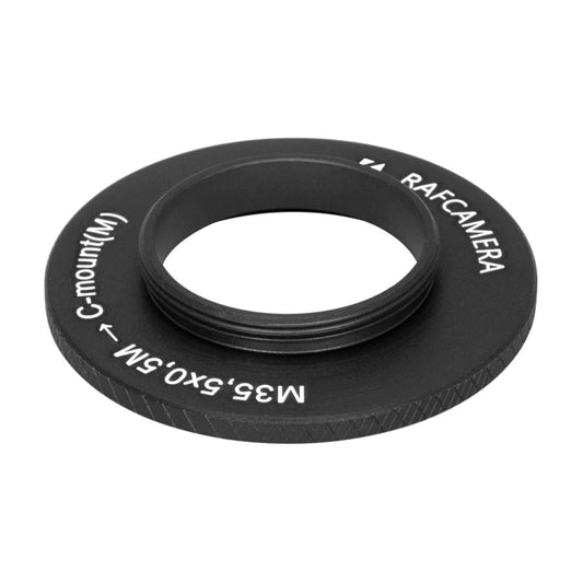 M35.5x0.5 male to C-mount male thread adapter