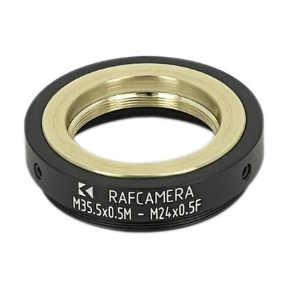 M35.5x0.5 male to M24x0.5 female step-down ring (adapter for Bolex 8/19/1.5x)