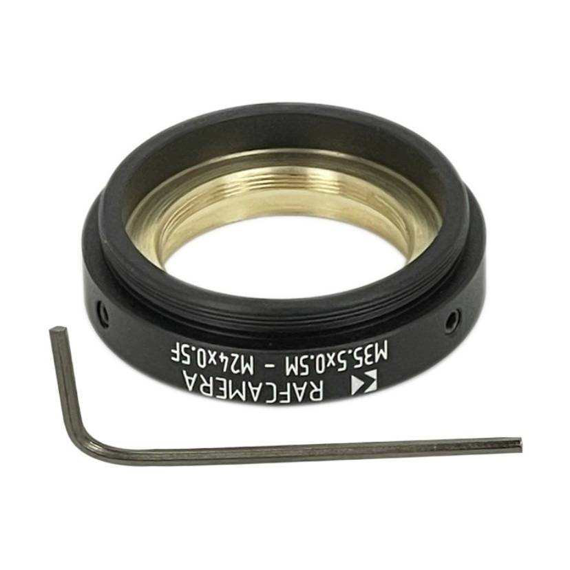 M35.5x0.5 male to M24x0.5 female step-down ring (adapter for Bolex 8/19/1.5x)