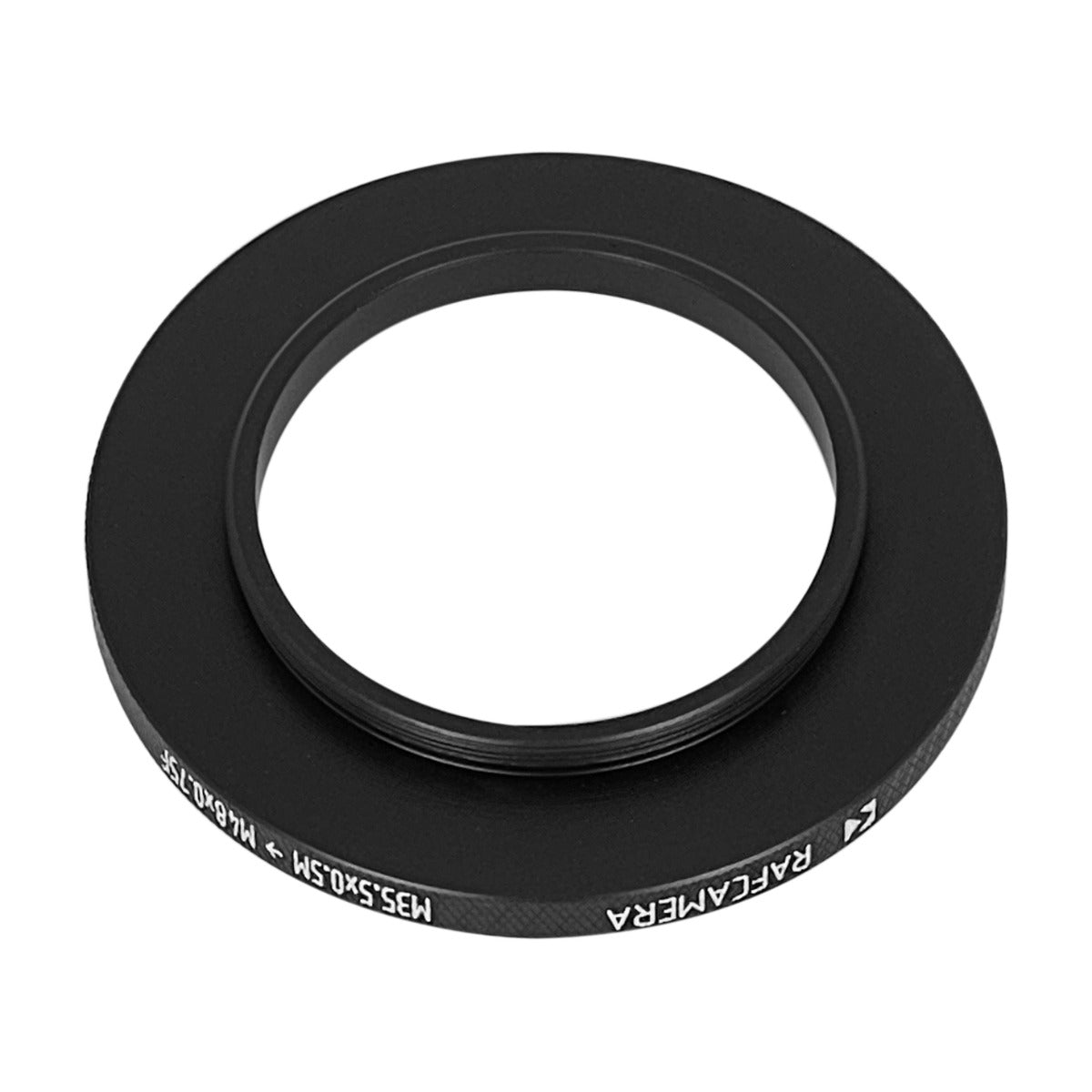 M35.5x0.5 male to M48x0.75 female thread adapter (35.5mm to 48mm step-up ring)