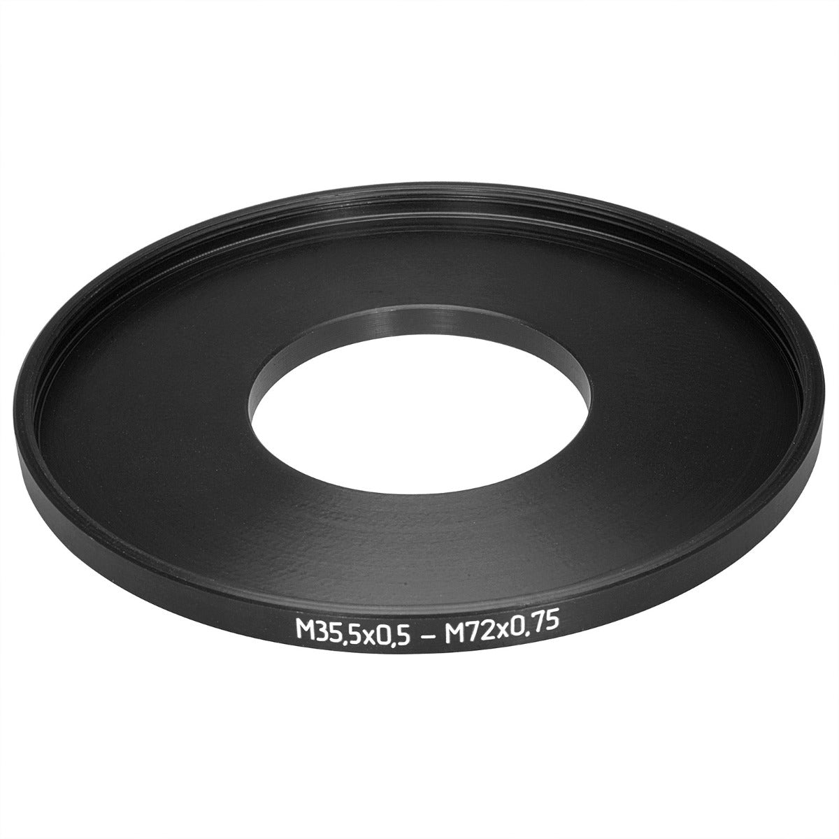 M35.5x0.5 male to M72x0.75 female thread adapter (35.5mm to 72mm step-up ring)