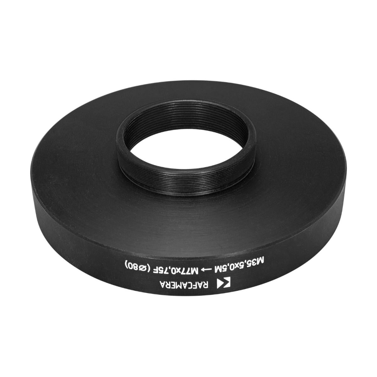 M35.5x0.5 male to M77x0.75 female thread adapter (step-up ring) for Helios-44-3M