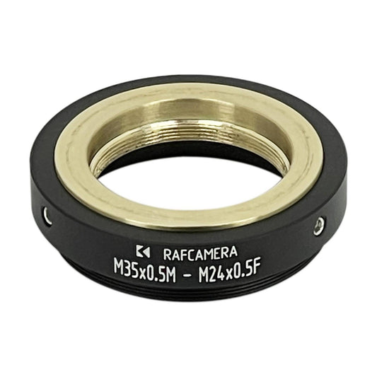 M35x0.5 male to M24x0.5 female step-down ring (adapter for Bolex 8/19/1.5x)