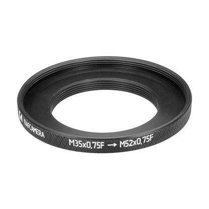 M35x0.75 female to M52x0.75 female thread adapter Schneider projector lens