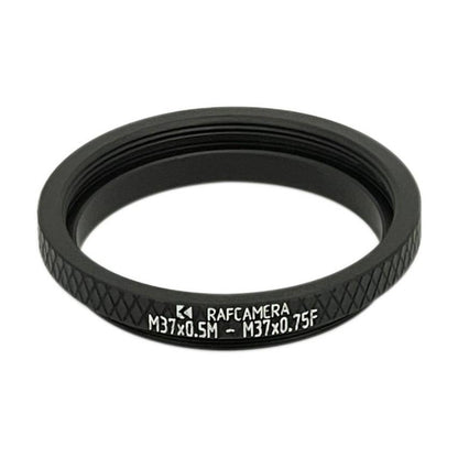 M37x0.5 male to M37x0.75 female thread adapter