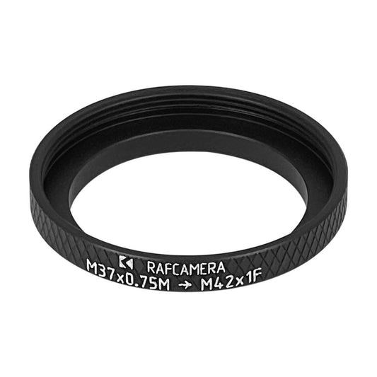 M37x0.75 male to M42x1 female thread adapter