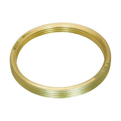 M37x1 female to M42x1 male thread adapter for Asahiflex lens, bronze