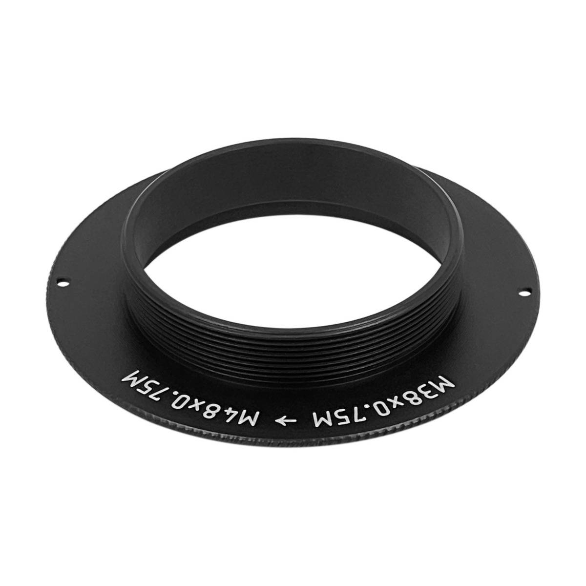 M38x0.75 male to M48x0.75 male thread adapter