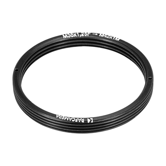 M38x1.25 female to M42x1 male thread adapter for Nikon AZ100 objectives