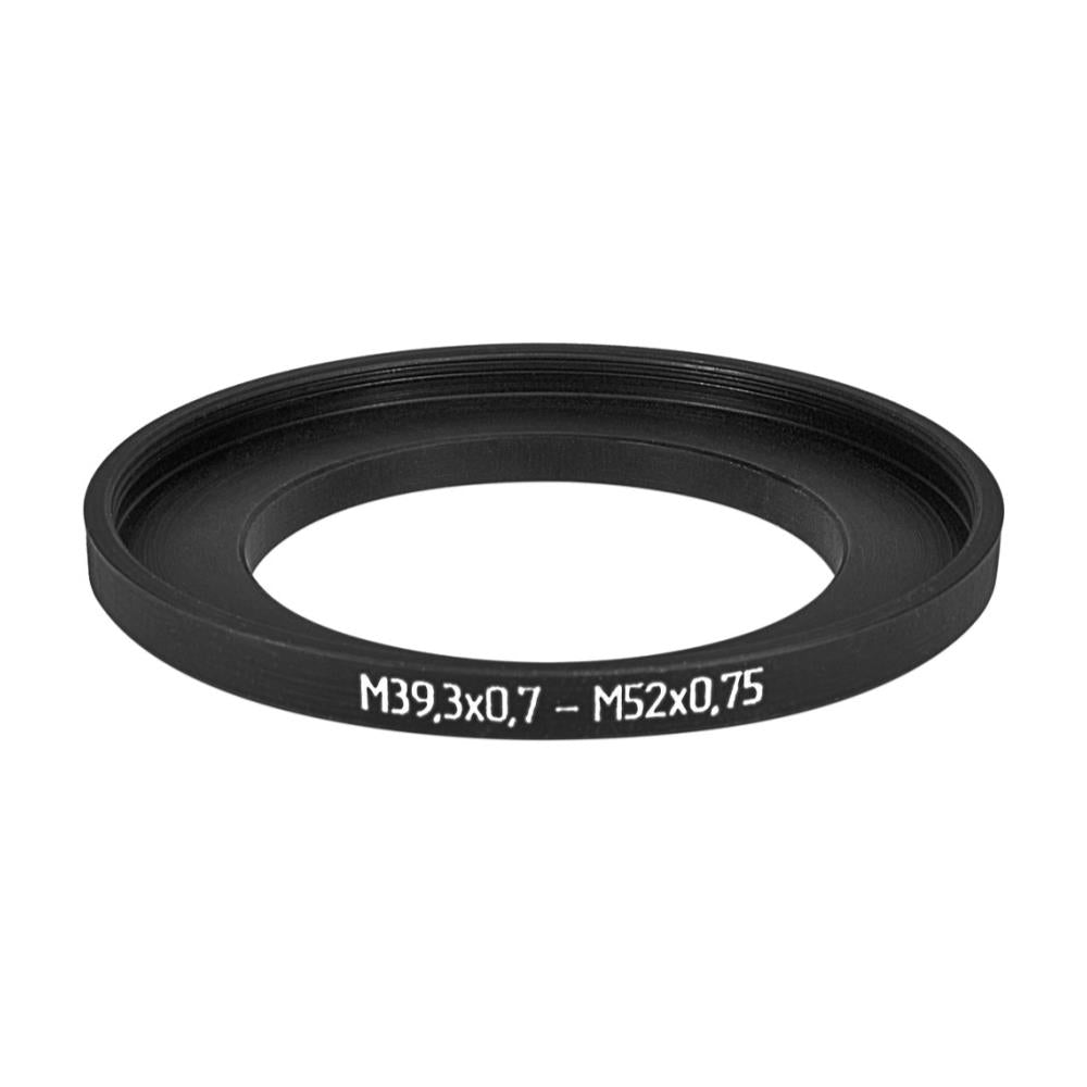 M39.3x0.7 male to M52x0.75 female thread adapter (39.3mm to 52mm step-up ring)