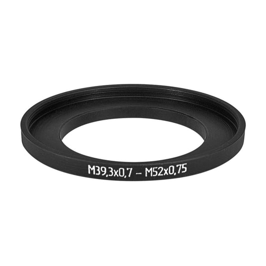 M39.3x0.7 male to M52x0.75 female thread adapter (39.3mm to 52mm step-up ring)