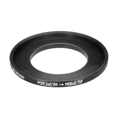 M39.3x0.7 male to M58x0.75 female thread adapter (39.3mm to 58mm step-up ring)