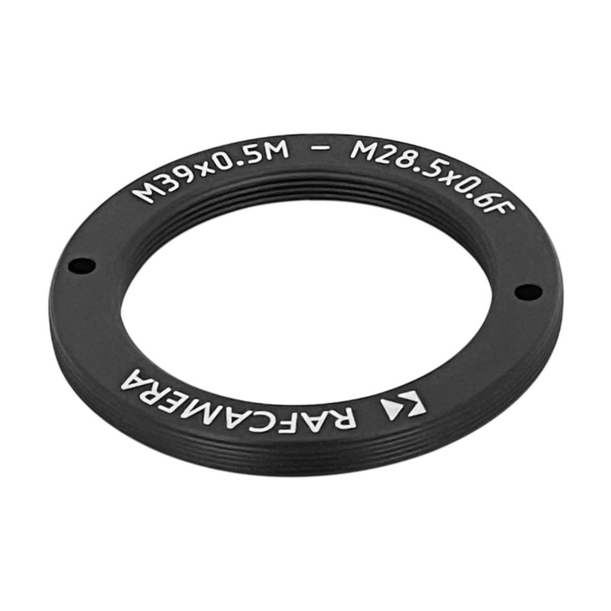 M39x0.5 male to M28.5x0.6 female thread adapter, flangeless