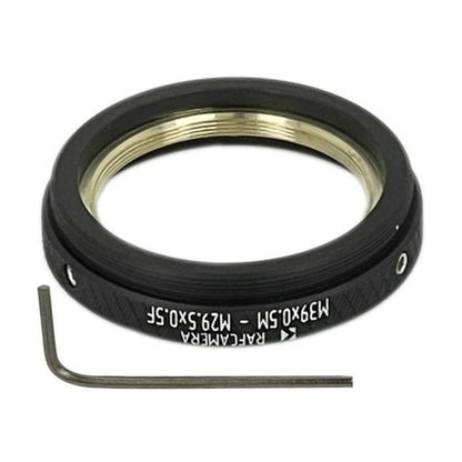M39x0.5 male to M29.5x0.5 female thread adapter, rotatable