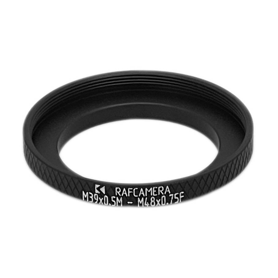 M39x0.5 male to M48x0.75 female thread adapter