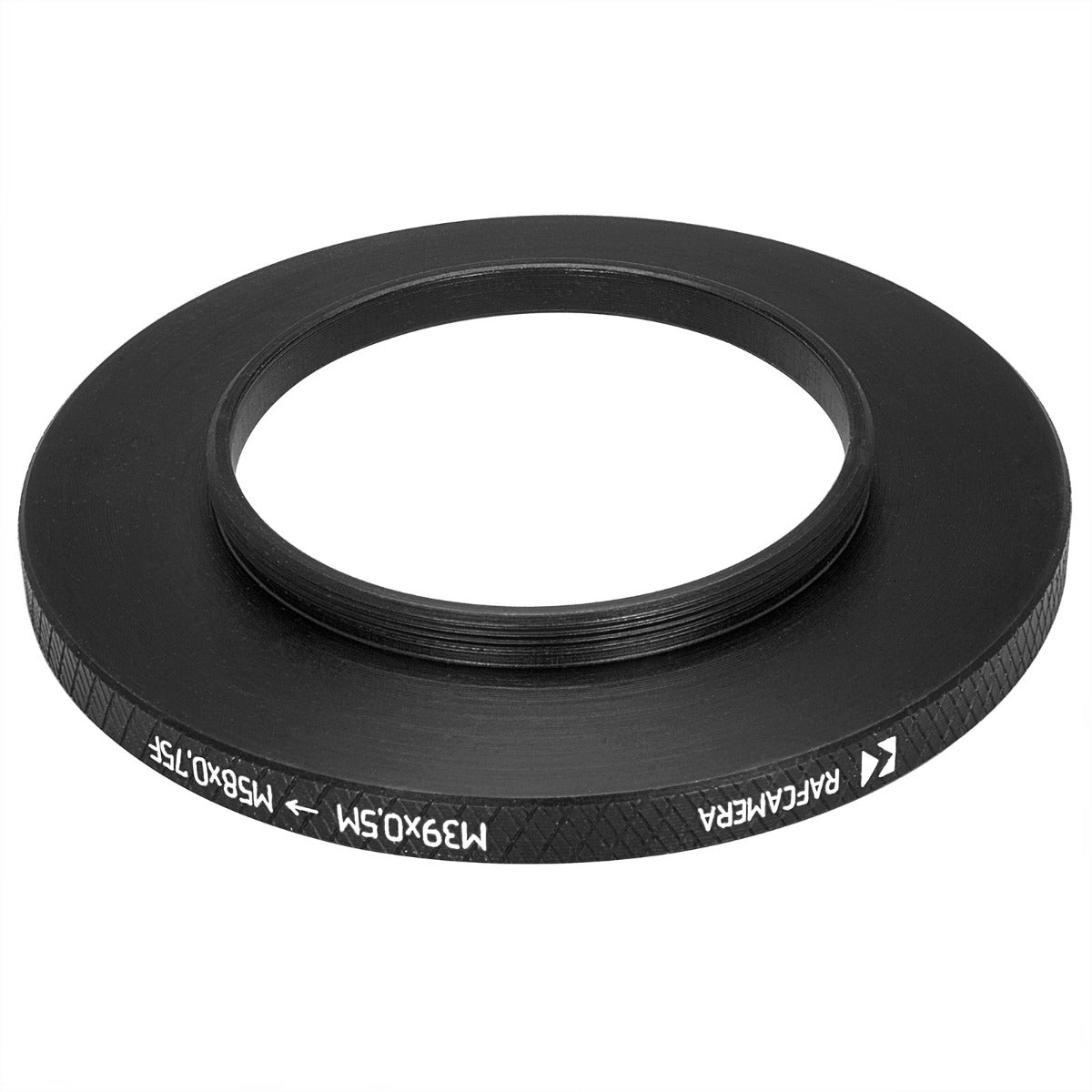 M39x0.5 male to M58x0.75 female thread adapter (39mm to 58mm step-up ring)