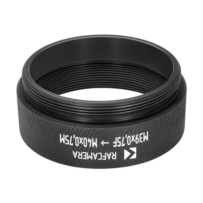 M39x0.75 female to M40x0.75 male thread adapter, 10mm depth