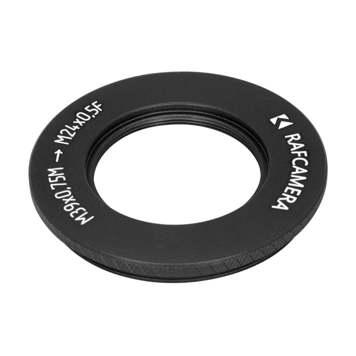 M39x0.75 male to M24x0.5 female thread adapter for Bolex 8/19/1.5x lens