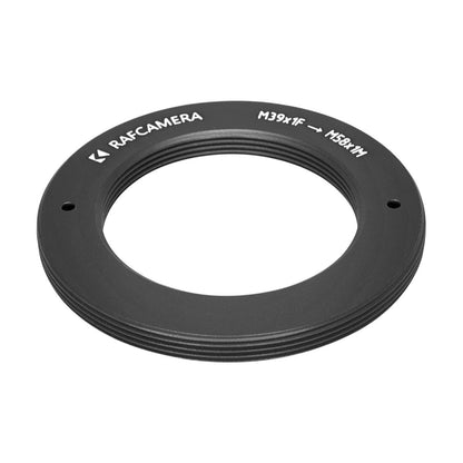 M39x1 female to M58x1 male thread adapter, flangeless