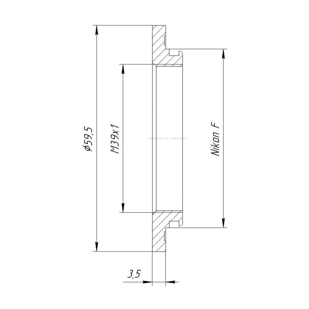 M39x1 female thread to Nikon F camera mount adapter