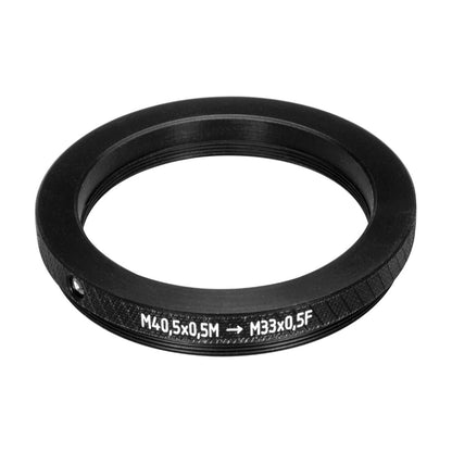 M40.5x0.5 male to M33x0.5 female thread adapter