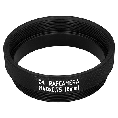 M40x0.75 female to M40x0.75 male thread adapter (8mm extender)