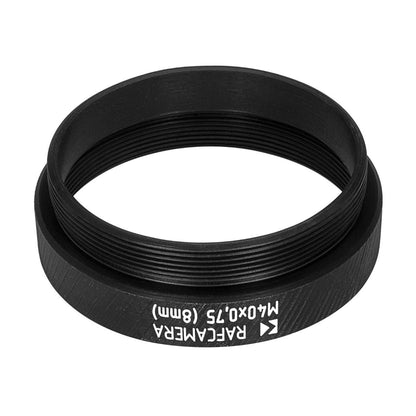 M40x0.75 female to M40x0.75 male thread adapter (8mm extender)