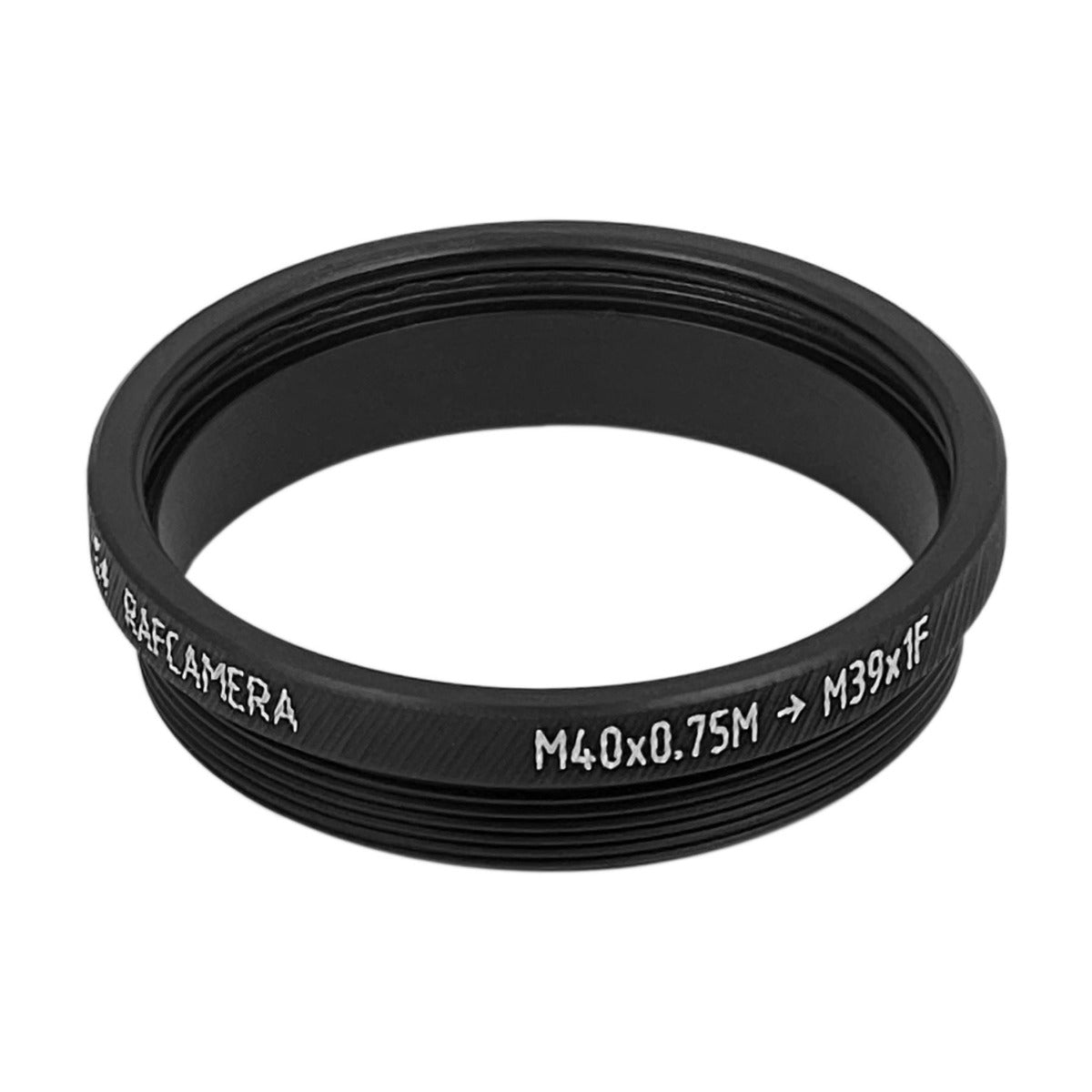 M40x0.75 male to M39x1 female thread adapter, short