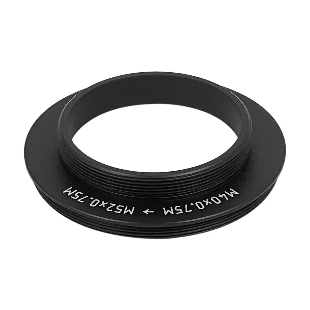 M40x0.75 male to M52x0.75 male thread adapter