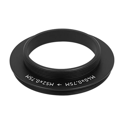 M40x0.75 male to M52x0.75 male thread adapter