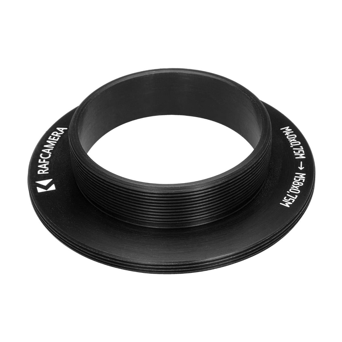 M40x0.75 male to M58x0.75 male thread adapter