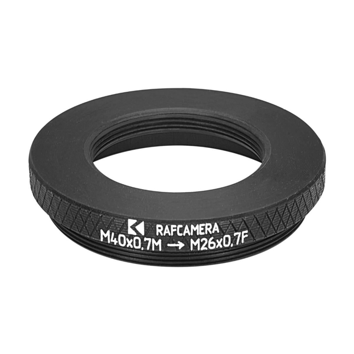 M40x0.7 (36tpi) male to M26x0.7 (36tpi) female thread adapter