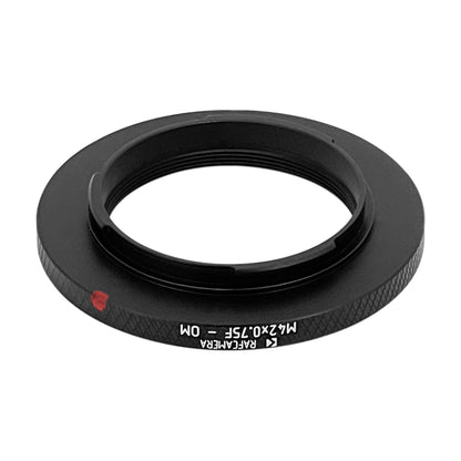 M42x0.75 female thread to Olympus OM camera mount adapter