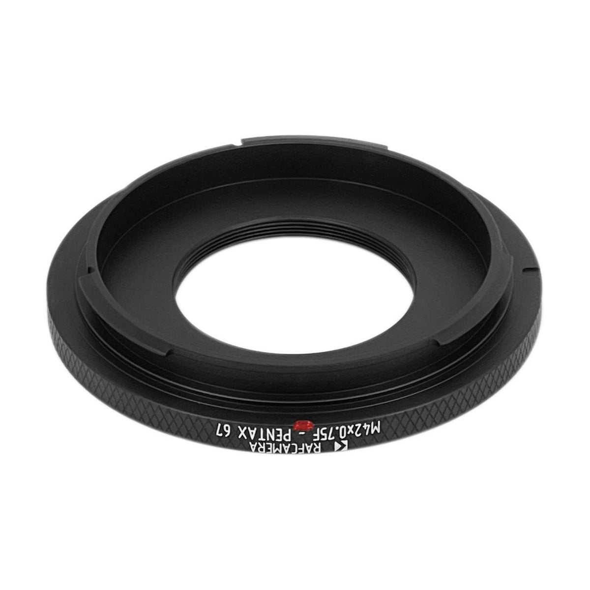 M42x0.75 female thread to Pentax 67 camera mount adapter