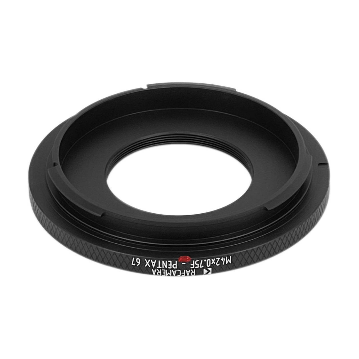 M42x0.75 female thread to Pentax 67 camera mount adapter