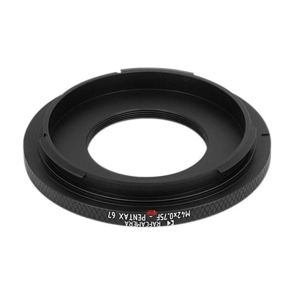 M42x0.75 female thread to Pentax 67 camera mount adapter