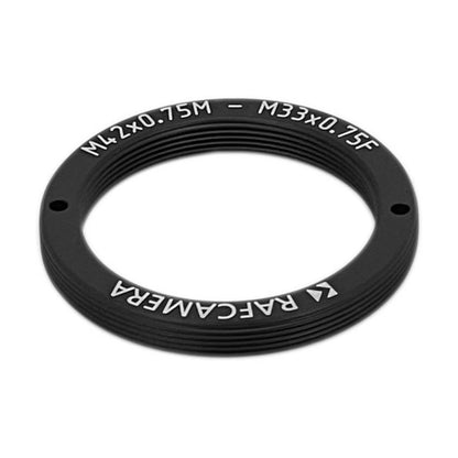 M42x0.75 male to M33x0.75 female thread adapter, flangeless
