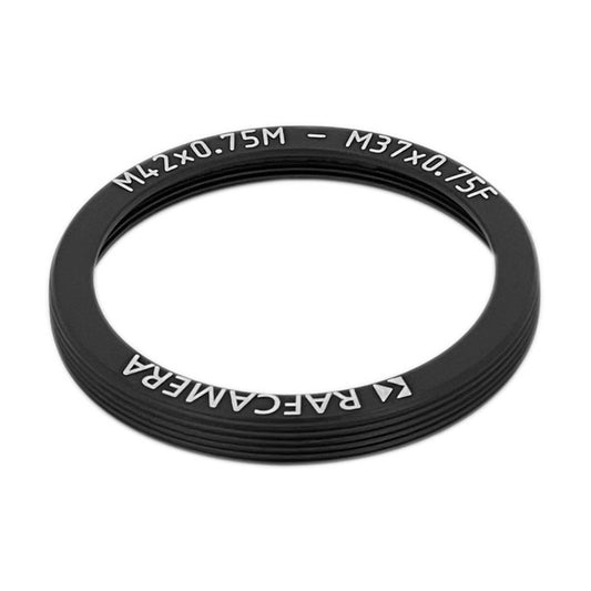 M42x0.75 male to M37x0.75 female thread adapter, flangeless