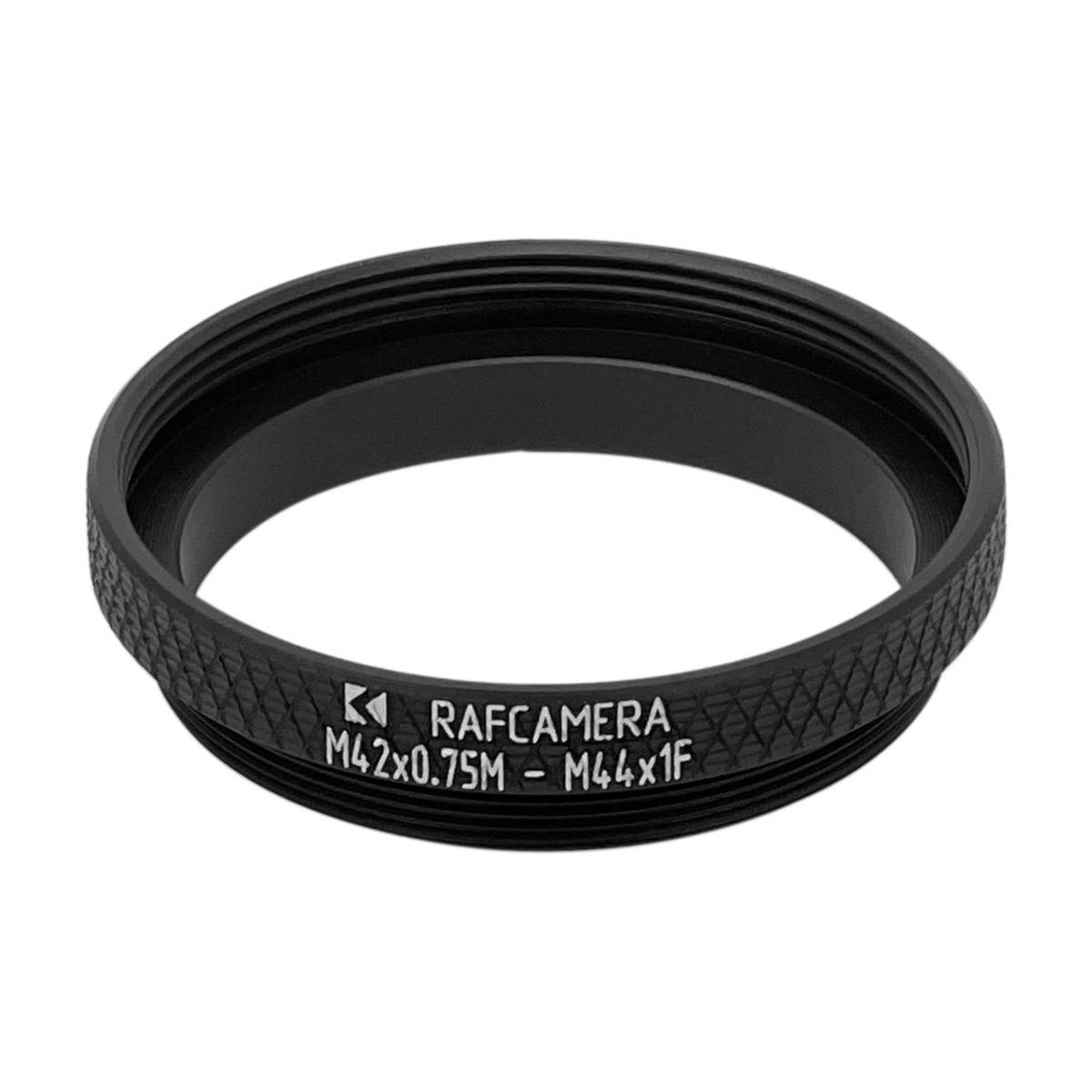 M42x0.75 (T2) male to M44x1 female thread adapter