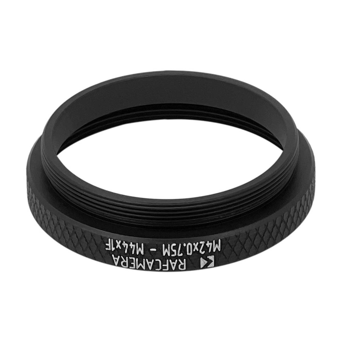 M42x0.75 (T2) male to M44x1 female thread adapter