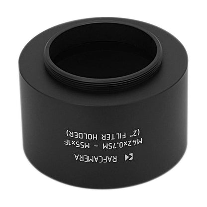 2 inch filter holder with M42x0.75 male and M55x1 female threads