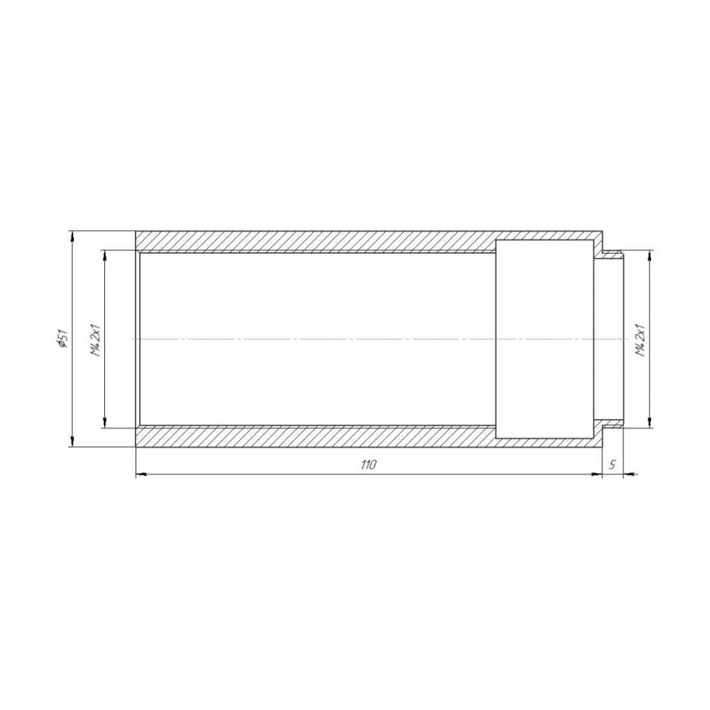 M42x1 thread extender (macro tube), 110mm