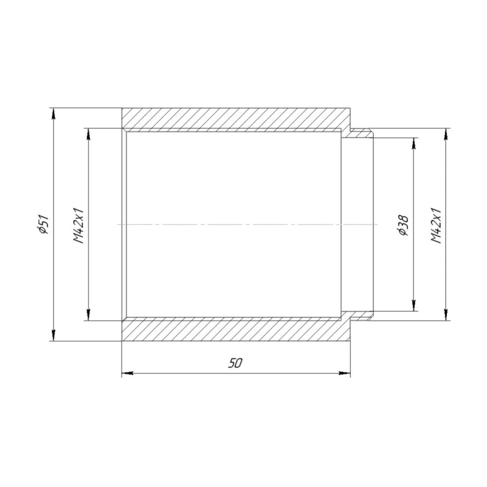 M42x1 thread extender (macro tube), 50mm